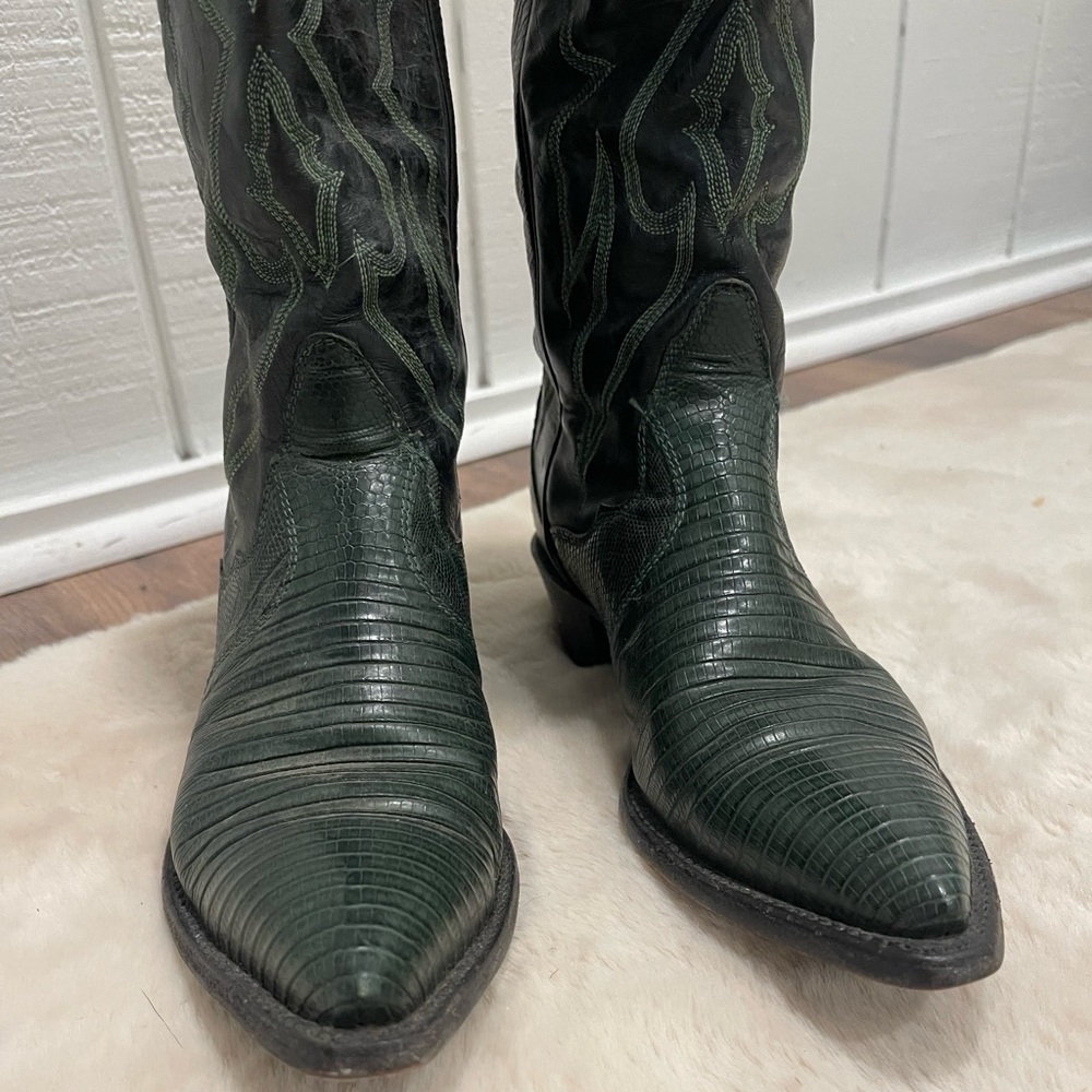 Vintage Lizard Tony Lana Women’s boots- Green